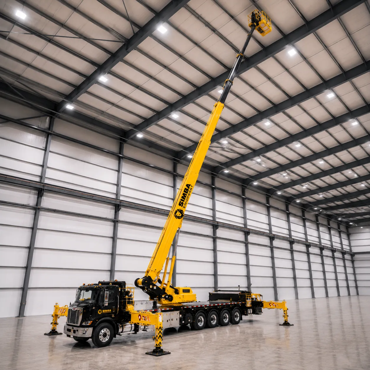 118' truck platform with boom extended