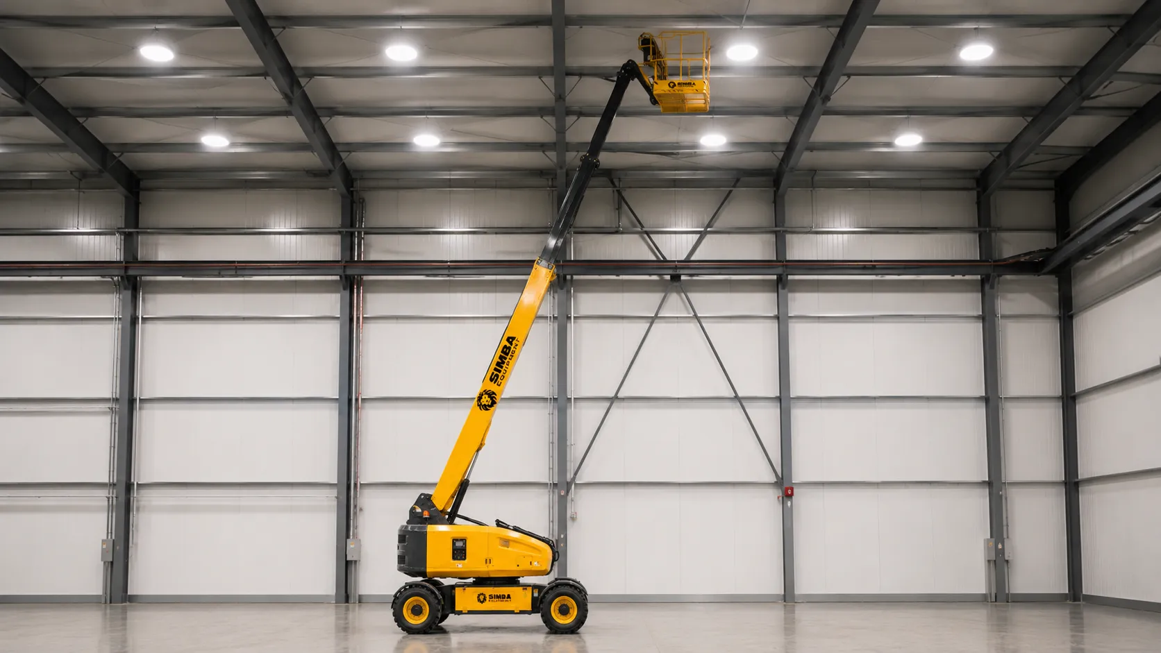 75' boom lift with boom extended