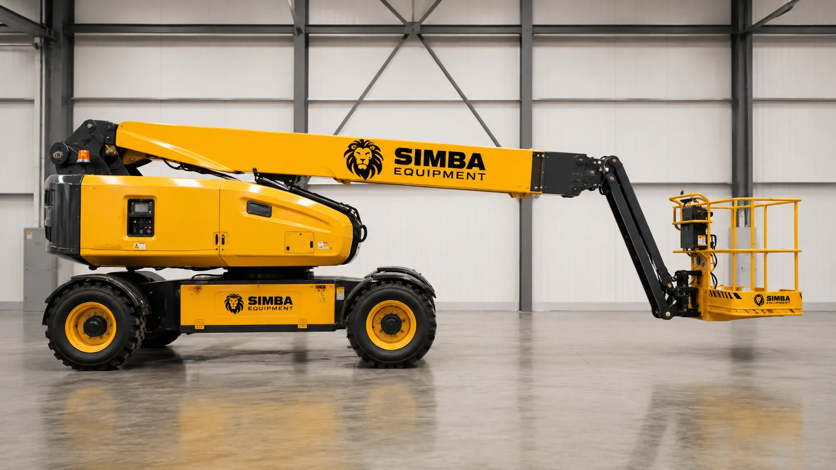 75' boom lift side profile view