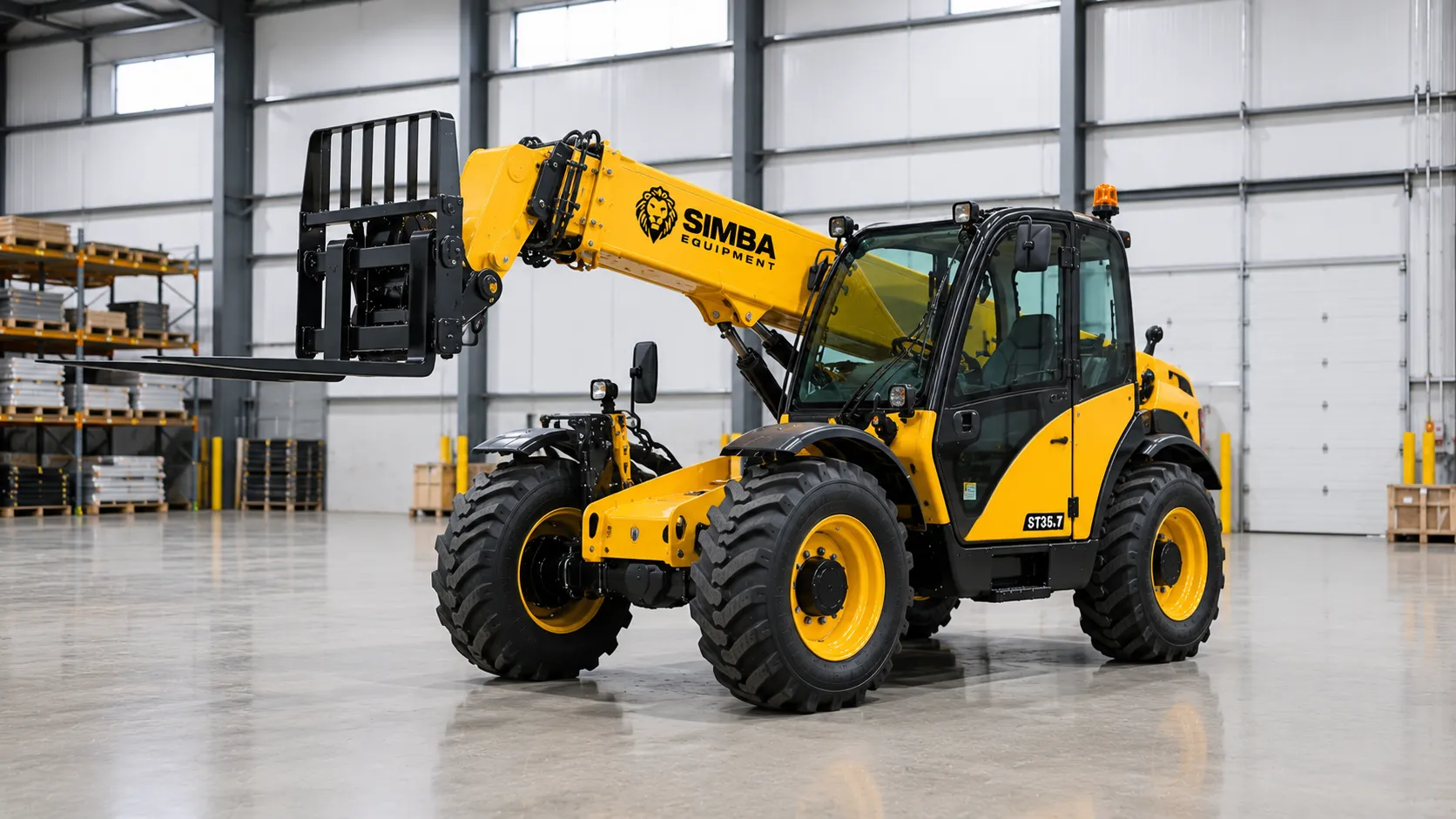 CZ40-17 telehandler front quarter view